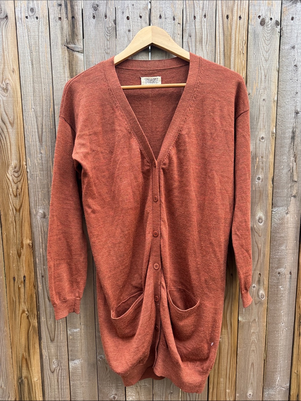 Toast merino wool cardigan